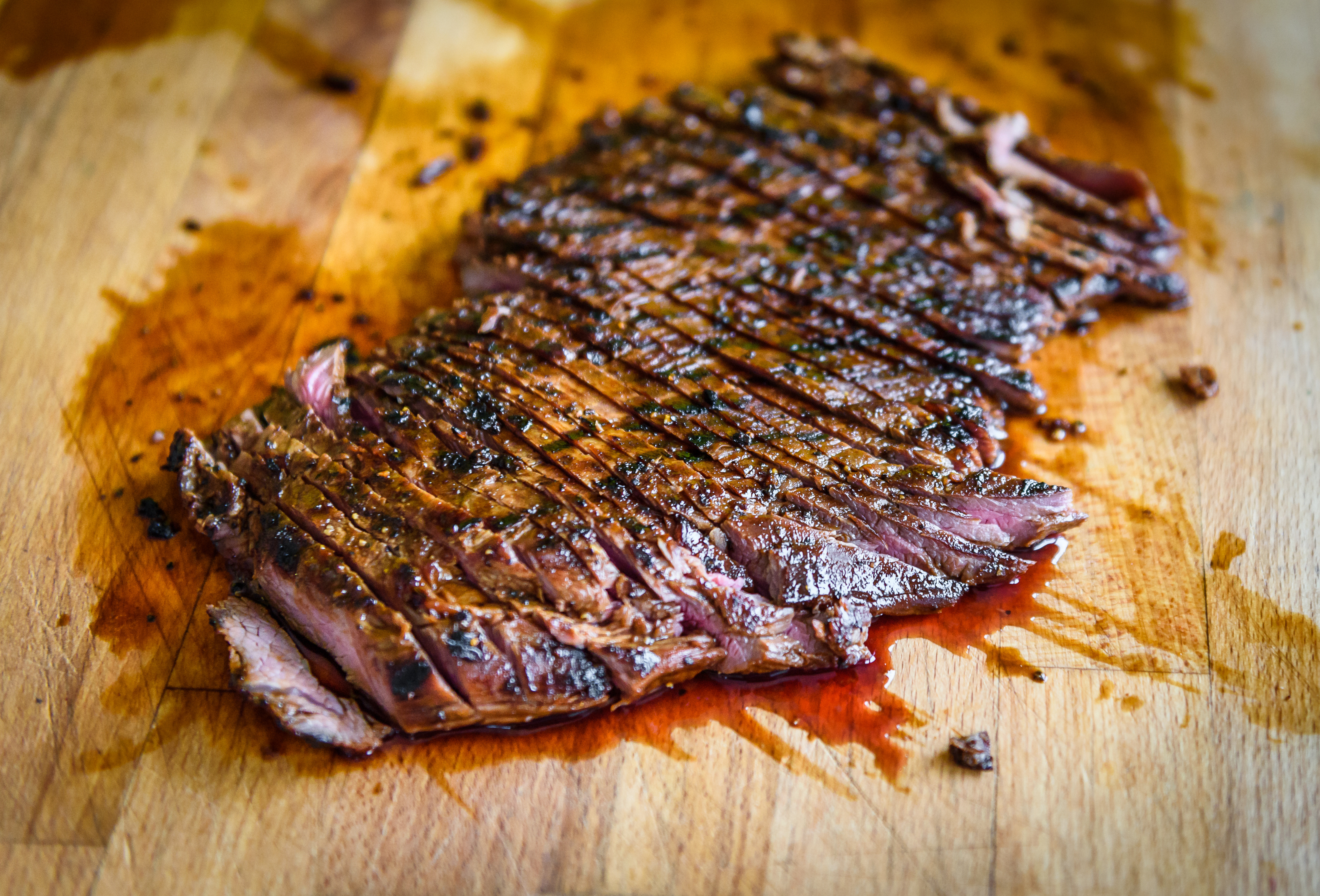 Grilled Kalbi Flank Steak with Vegetable Stir Fry