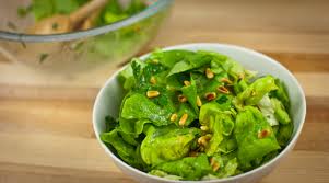 Butter lettuce salad with pine nuts