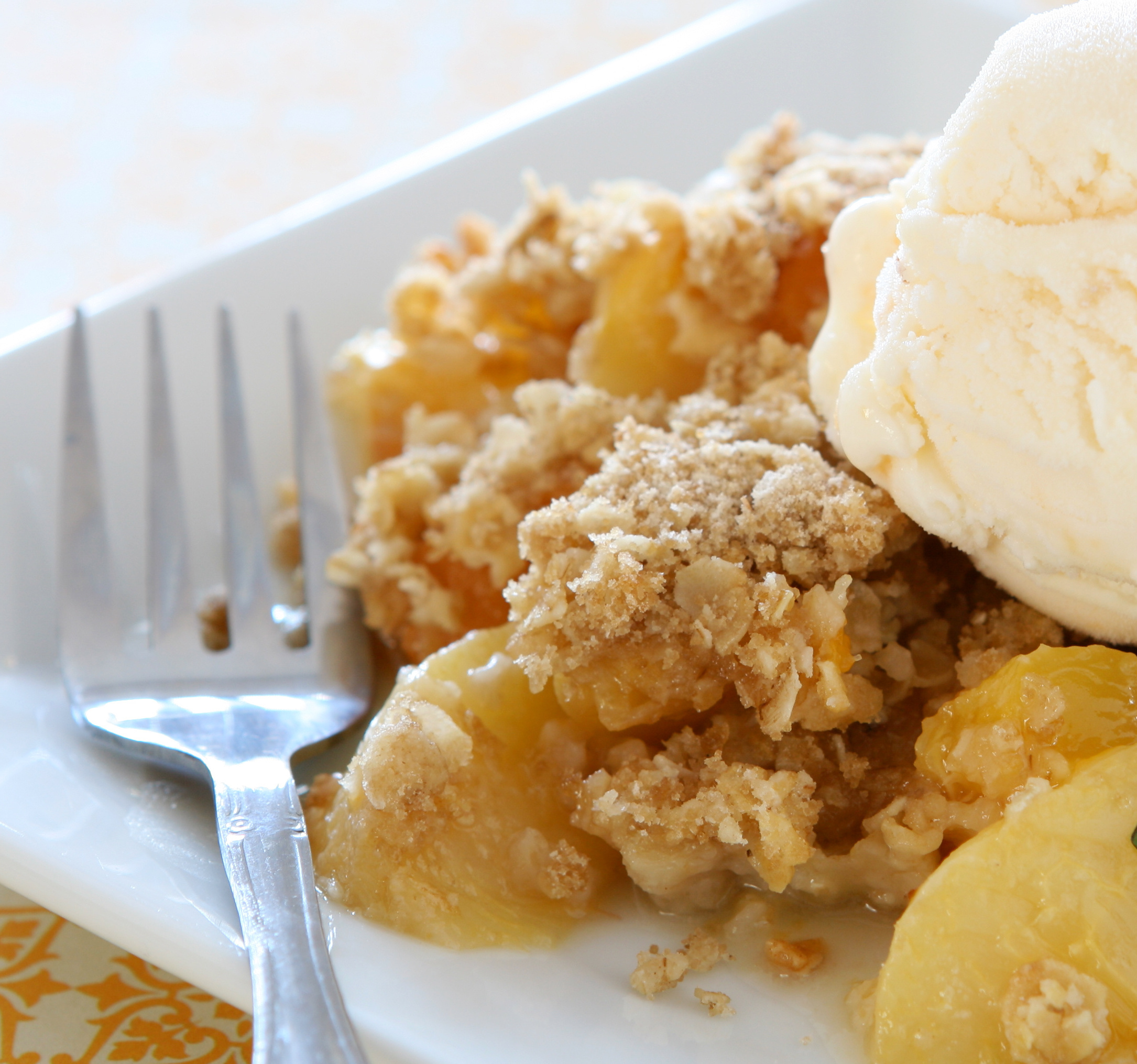 Peach Crisp with Brown Butter