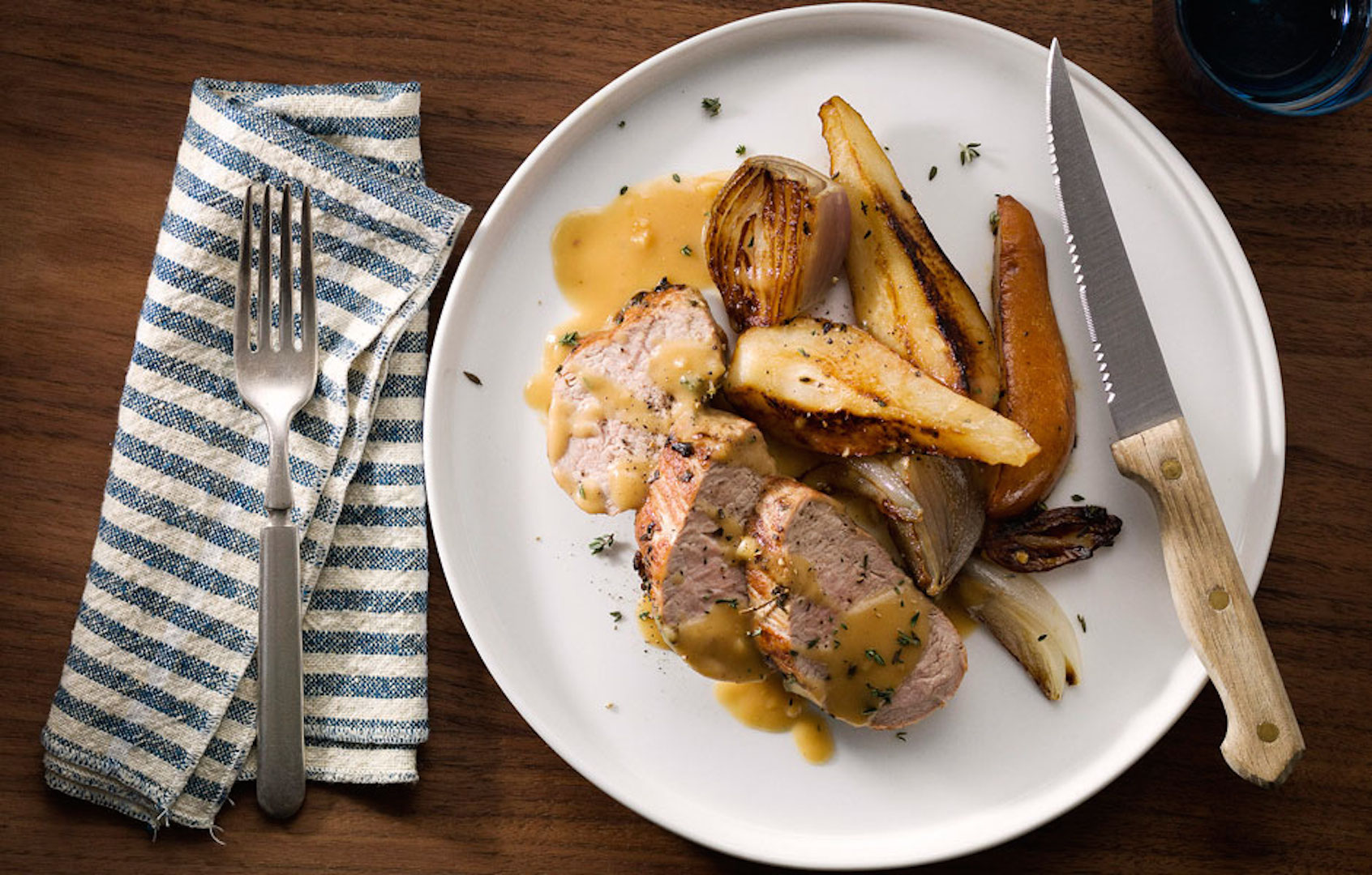 Pork Tenderloin with Pears and Shallots