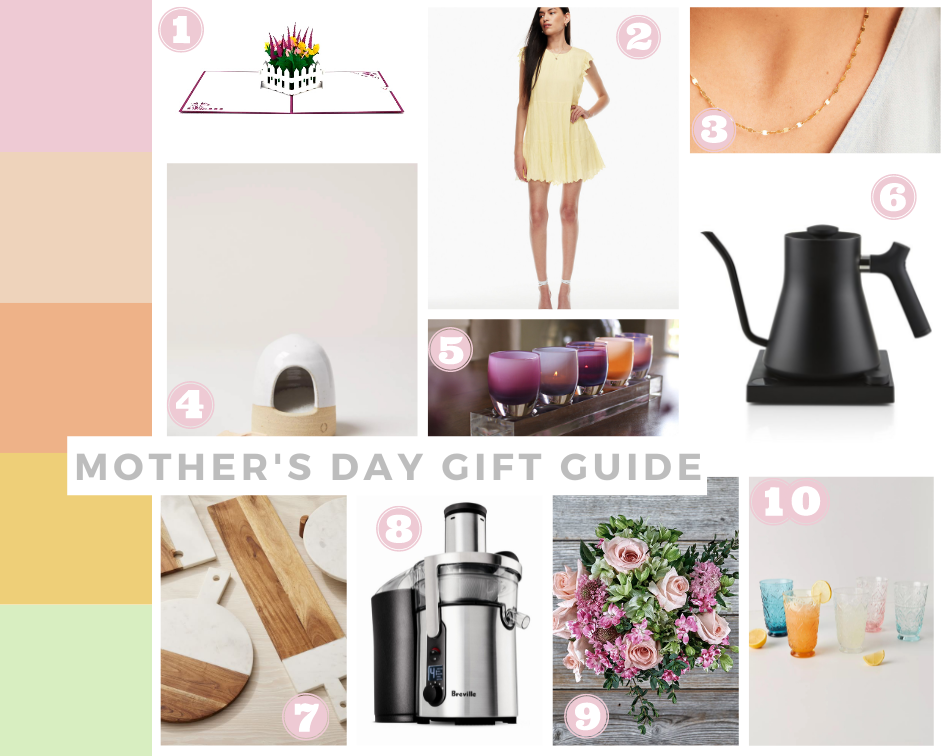 photos of items for Mother's Day gifts