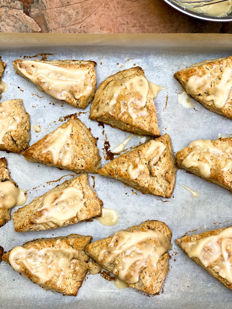 Vanilla Bean and Cardamom Scones with Manuka Honey Glaze